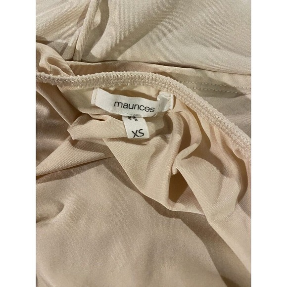 Maurice's‎ Creamy Pink Lace Up Textured Stretchy Camisole Tank Top Size XS - Picture 3 of 3